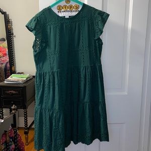 Green Eyelet Dress